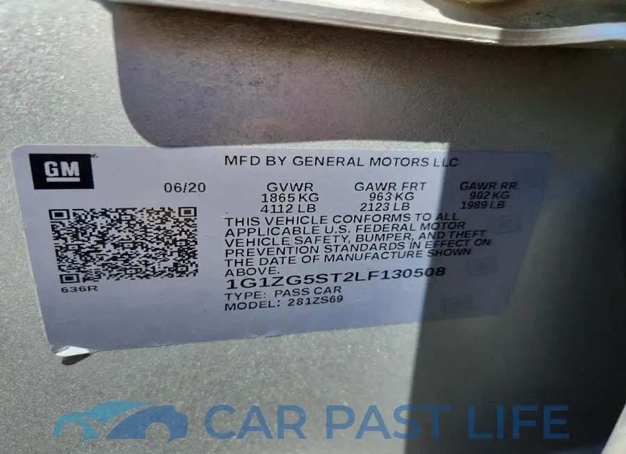 1G1ZG5ST2LF130508# 12