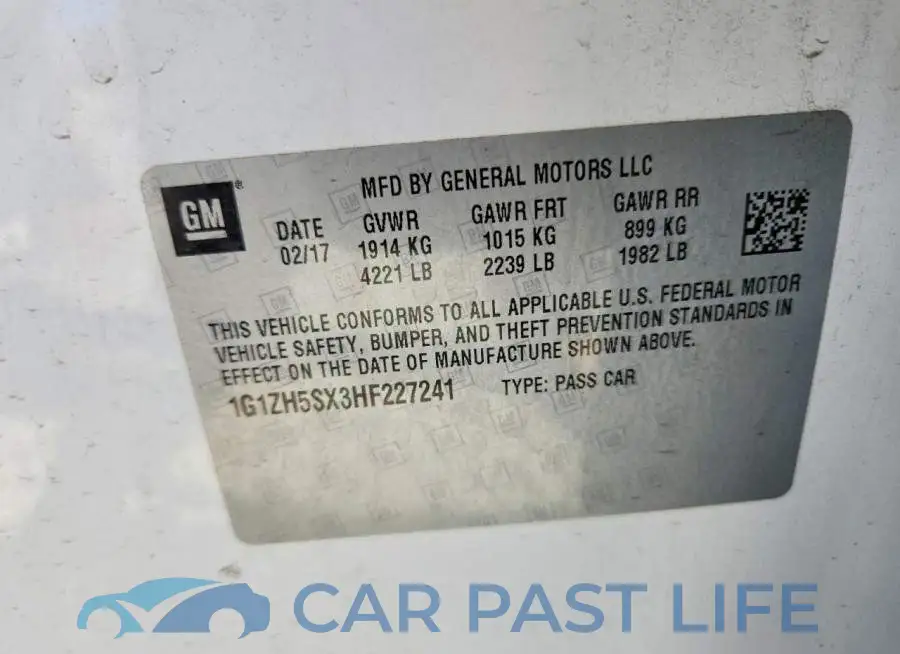 1G1ZH5SX3HF227241# 12