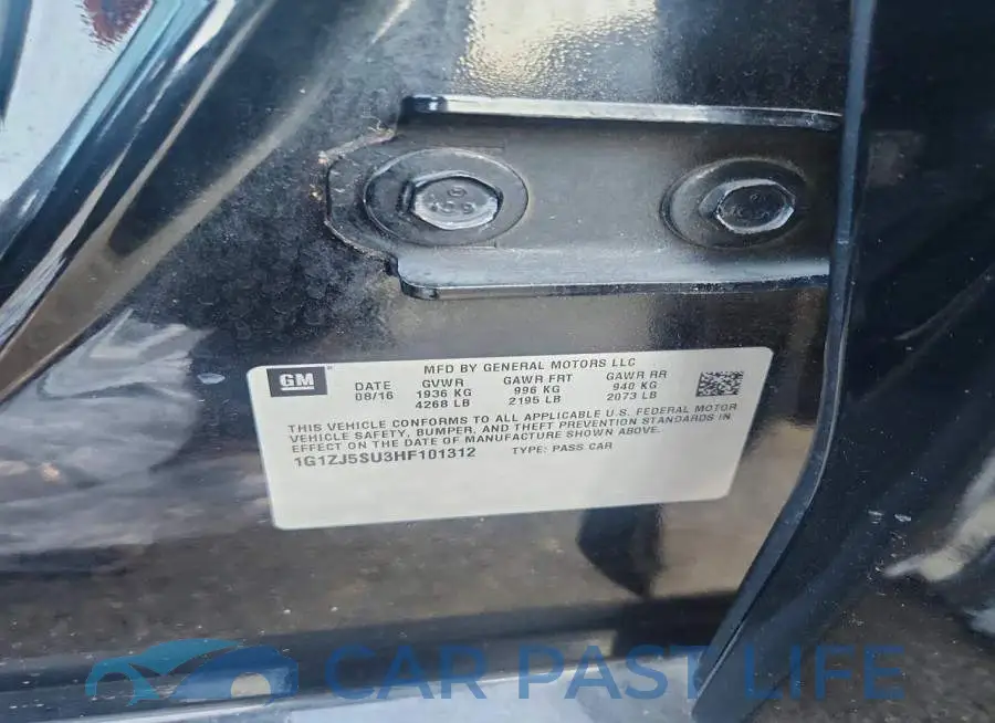 1G1ZJ5SU3HF101312# 12