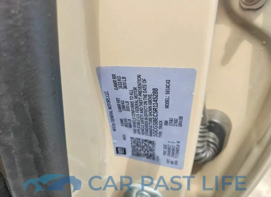 1GCGSBEC5R1145288# 12