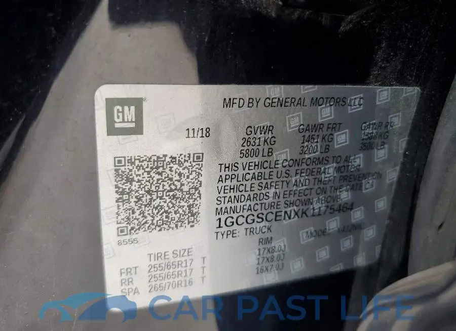 1GCGSCENXK1175464# 12