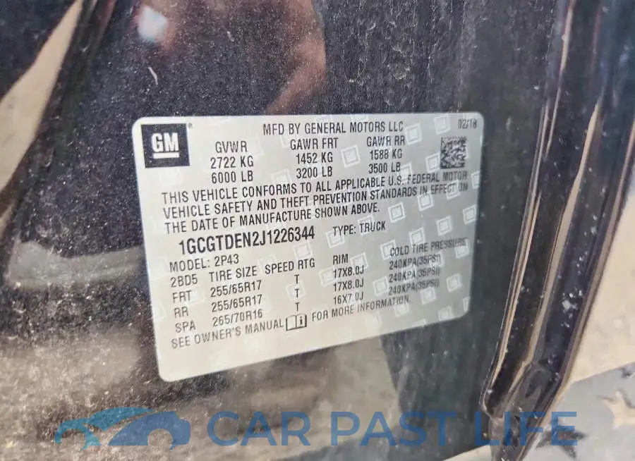 1GCGTDEN2J1226344# 12
