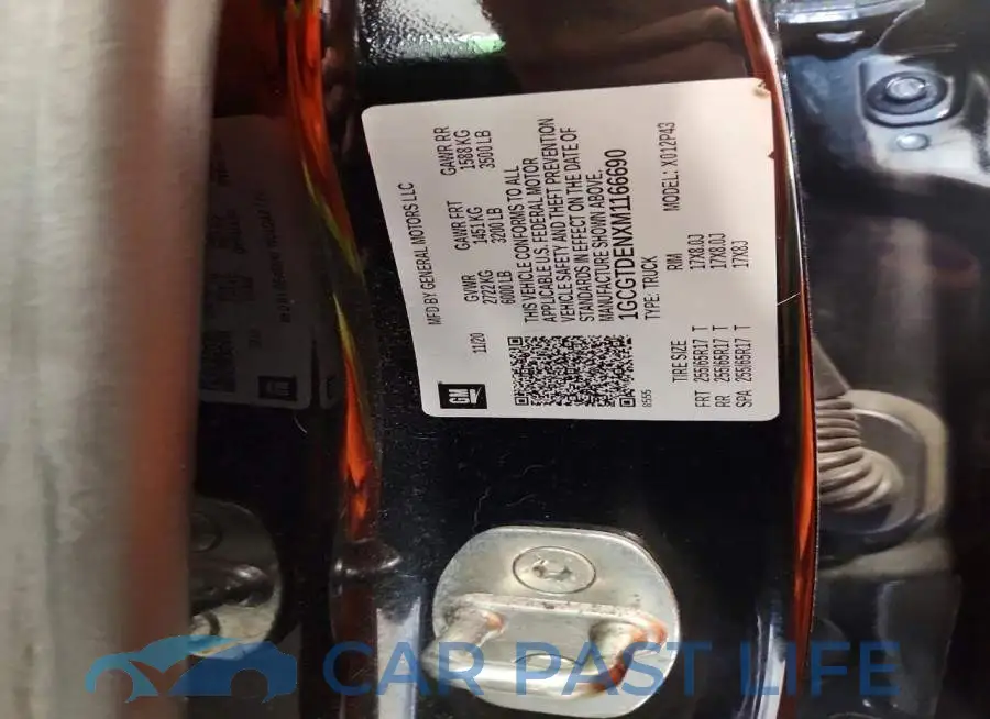 1GCGTDENXM1166690# 12