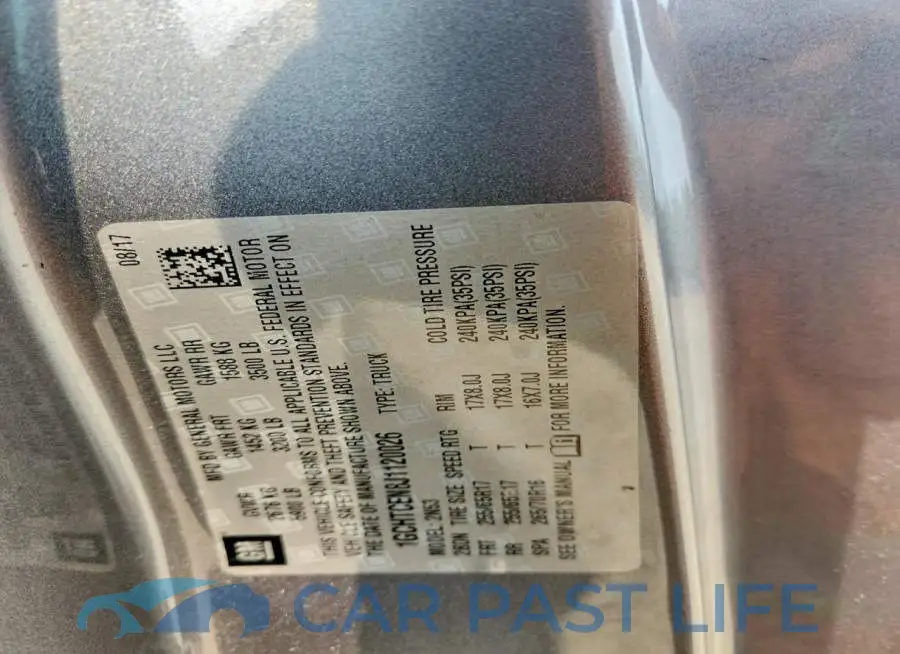 1GCHTCEN8J1120026# 12