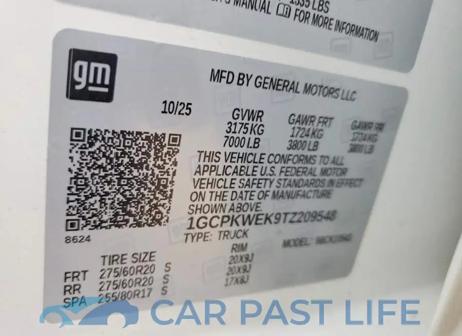 1GCPKWEK9TZ209548# 13