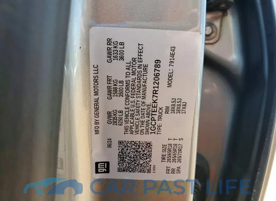 1GCPTEEK7R1206789# 13