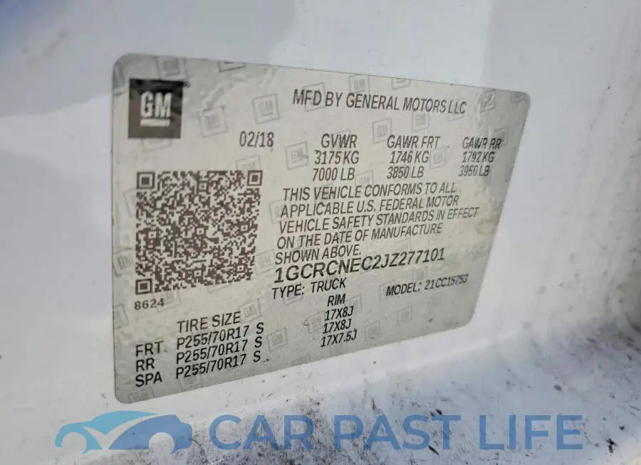 1GCRCNEC2JZ277101# 12