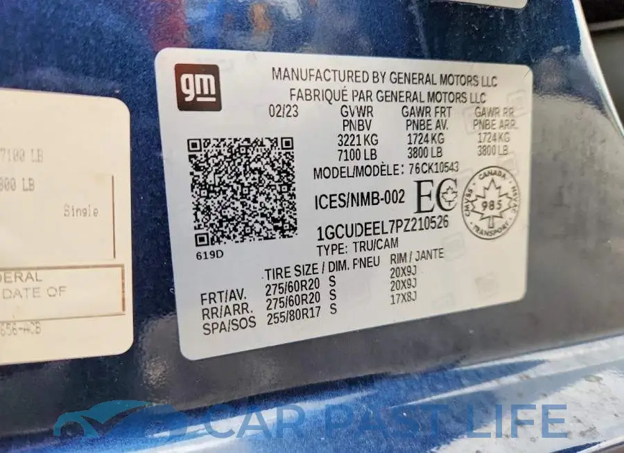 1GCUDEEL7PZ210526# 12