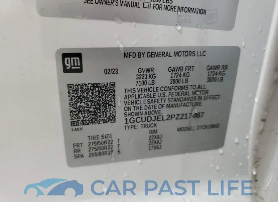 1GCUDJEL2PZ217487# 12