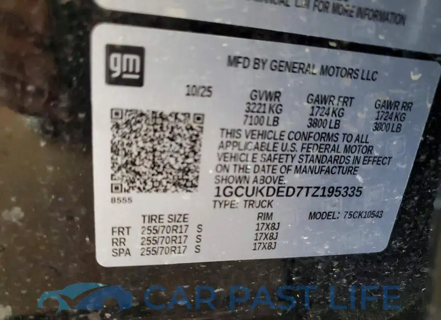 1GCUKDED7TZ195335# 12