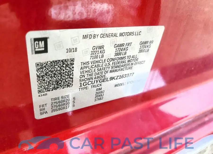 1GCUYGEL9KZ163377# 12