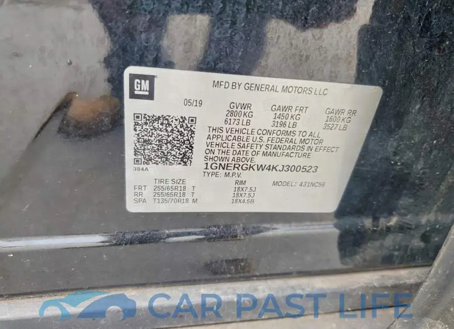1GNERGKW4KJ300523# 14