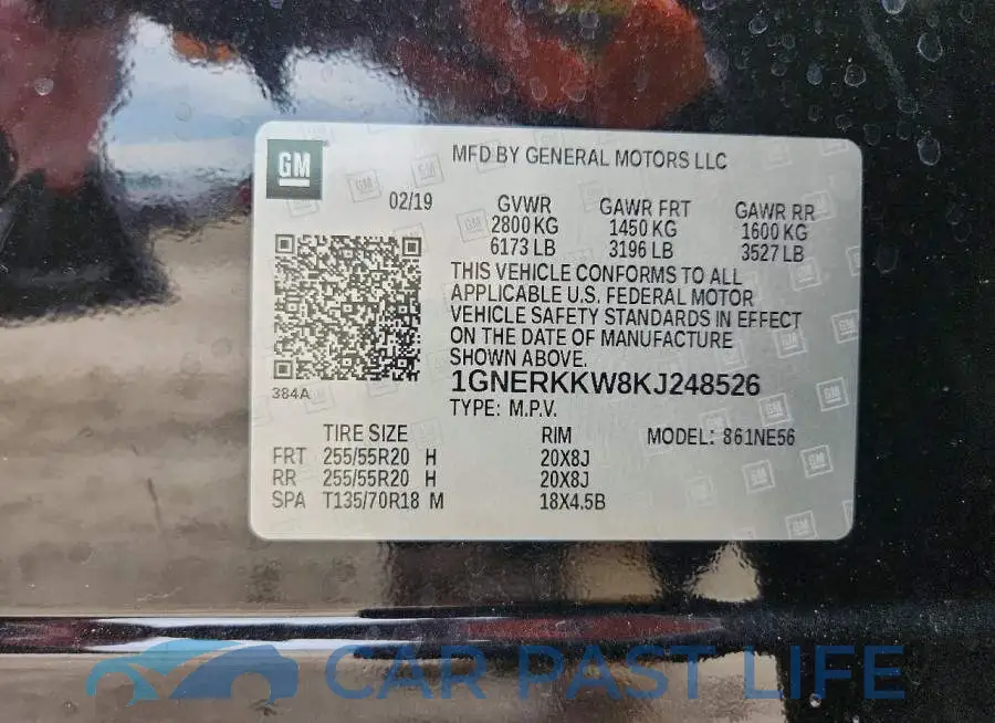 1GNERKKW8KJ248526# 14