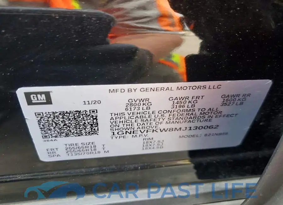 1GNEVFKW8MJ130062# 13