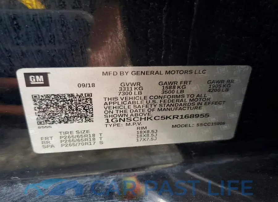 1GNSCHKC5KR168955# 13