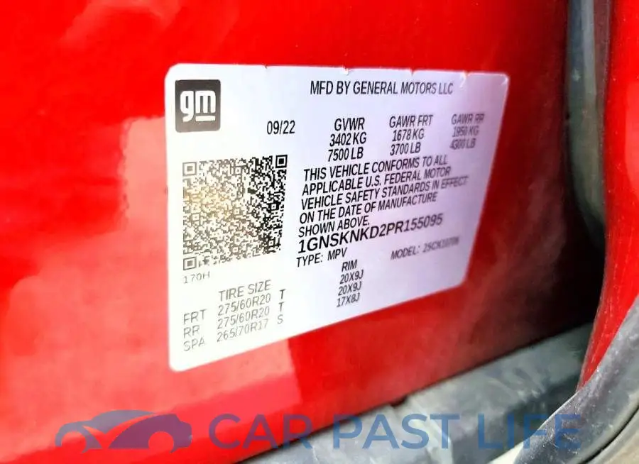 1GNSKNKD2PR155095# 13