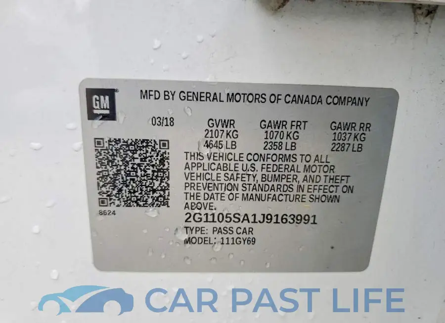2G1105SA1J9163991# 12