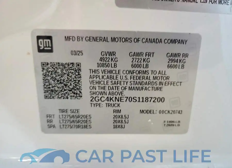 2GC4KNE70S1187200# 12