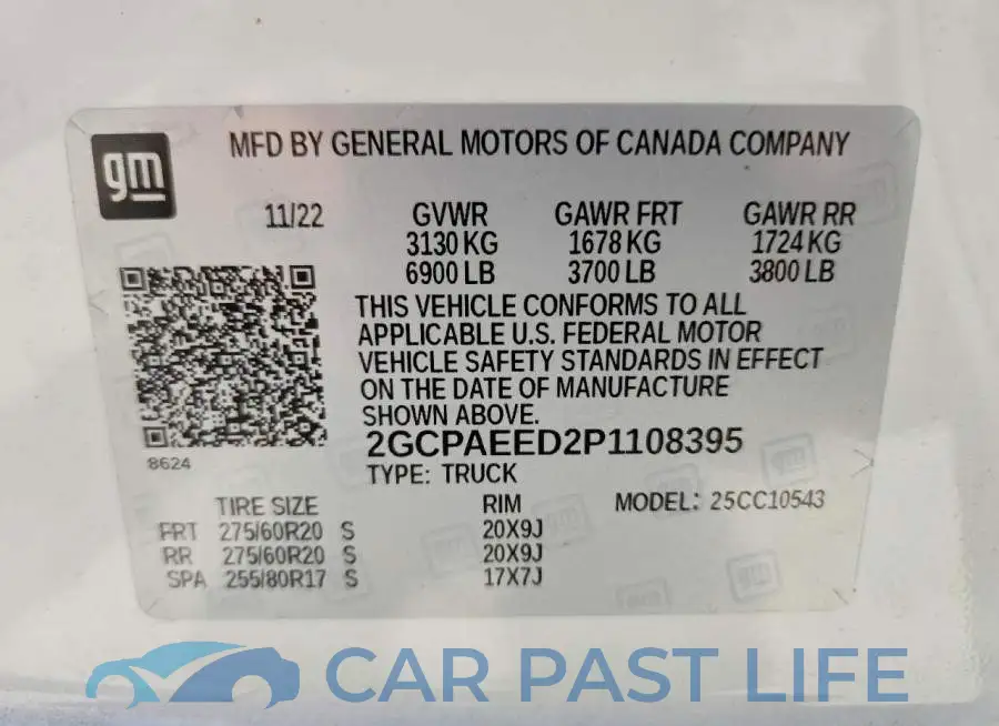 2GCPAEED2P1108395# 12