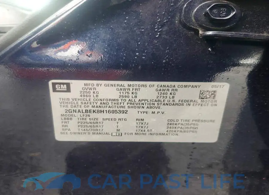 2GNALBEK8H1605392# 13