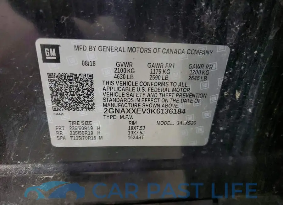 2GNAXXEV3K6136184# 13