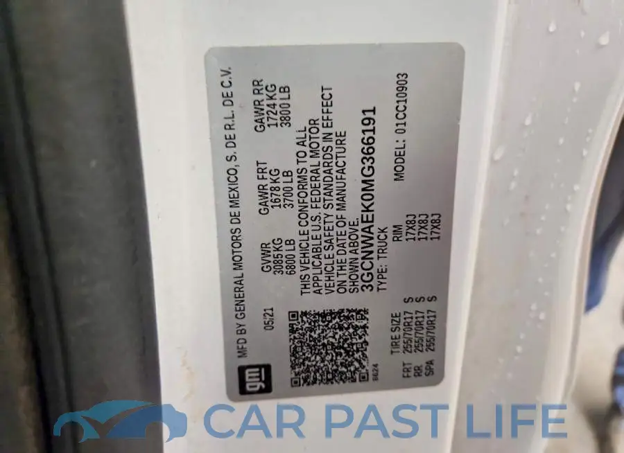 3GCNWAEK0MG366191# 12