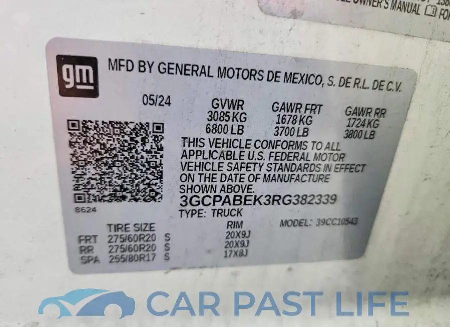 3GCPABEK3RG382339# 13