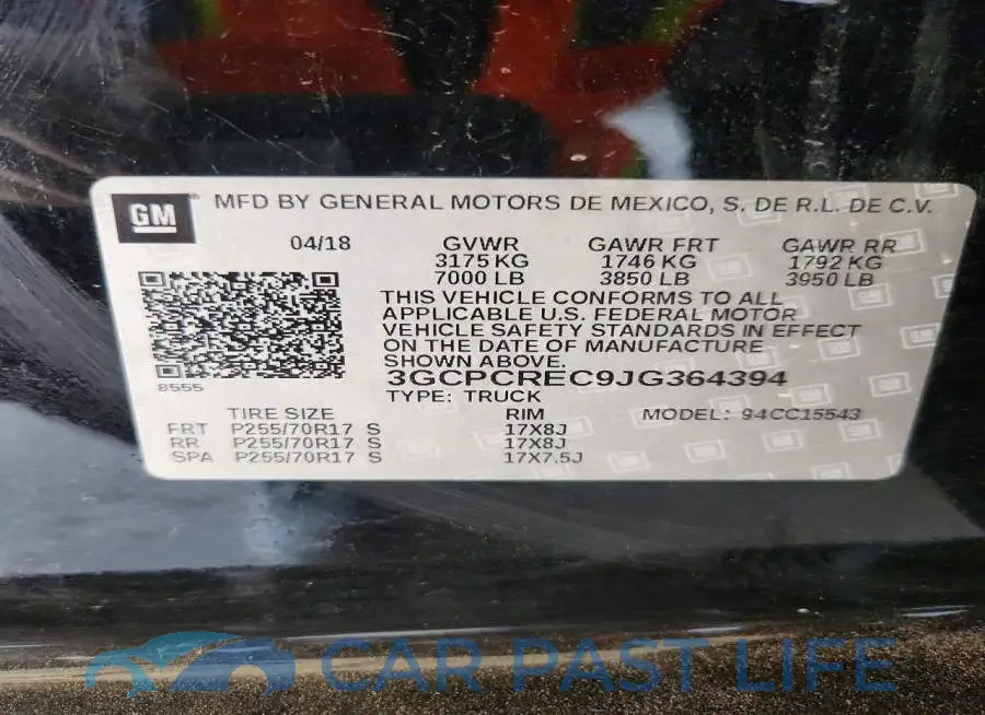 3GCPCREC9JG364394# 12