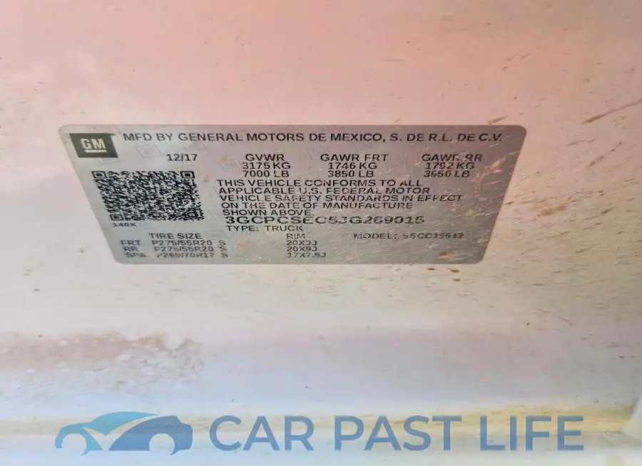 3GCPCSEC5JG269015# 12