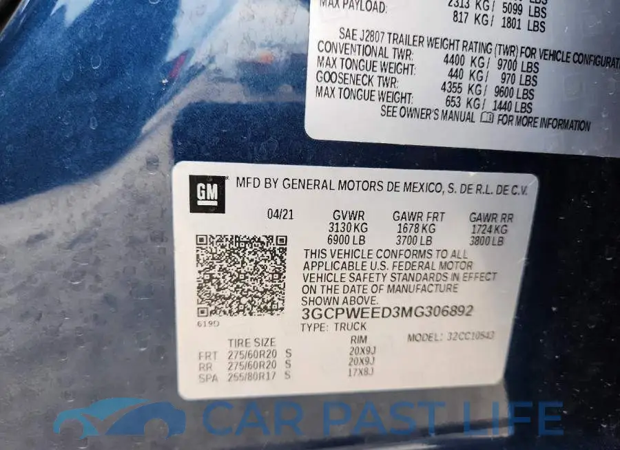 3GCPWEED3MG306892# 12