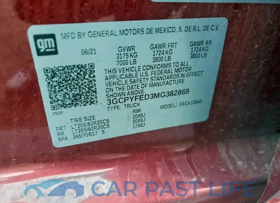3GCPYFED3MG382869# 13