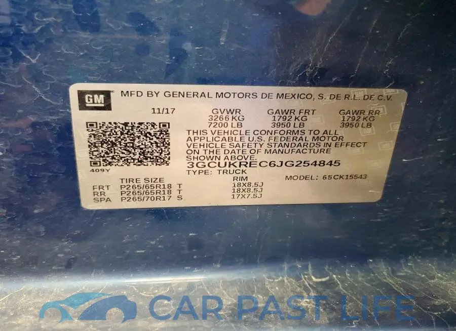 3GCUKREC6JG254845# 12