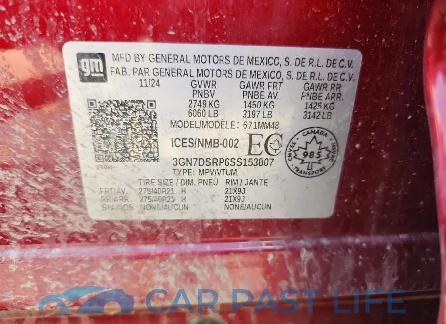 3GN7DSRP6SS153807# 13