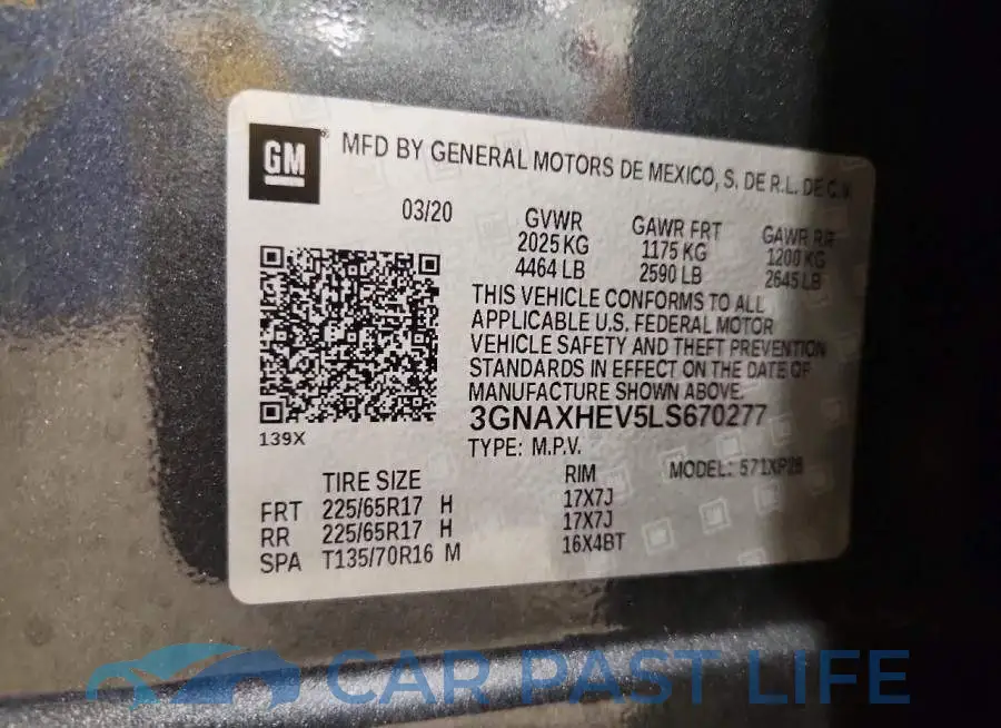 3GNAXHEV5LS670277# 14
