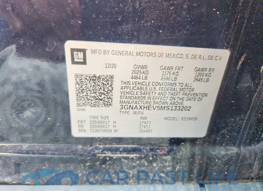 3GNAXHEV5MS133202# 13