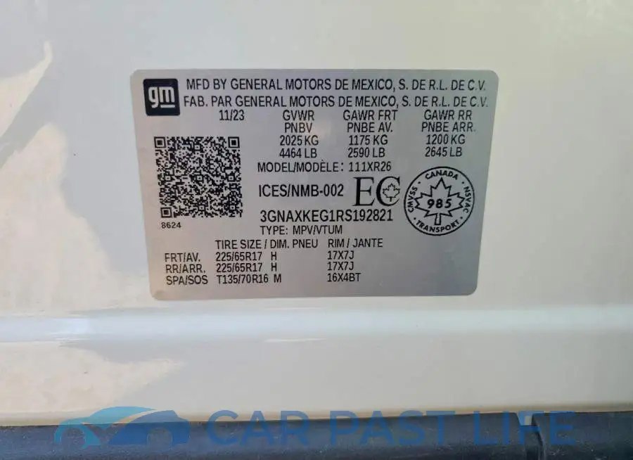 3GNAXKEG1RS192821# 13
