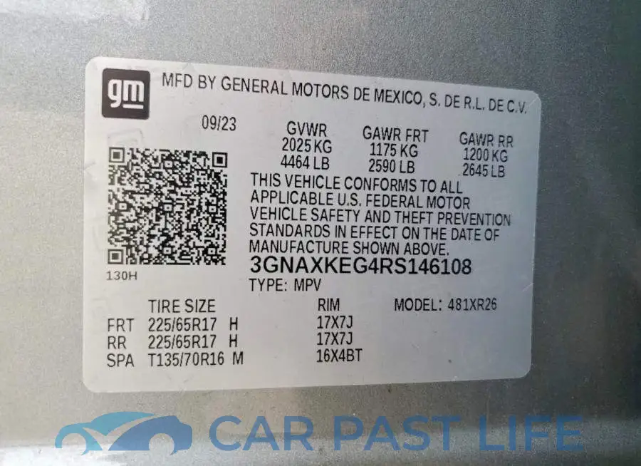 3GNAXKEG4RS146108# 13