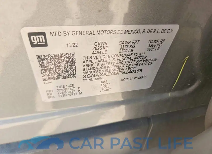 3GNAXKEG9PS140155# 12