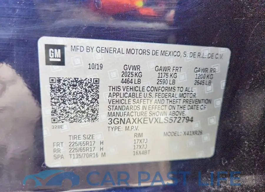 3GNAXKEVXLS572794# 14