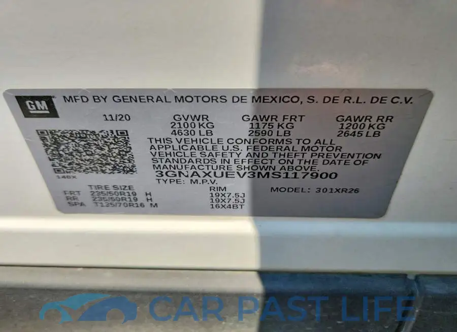 3GNAXUEV3MS117900# 13