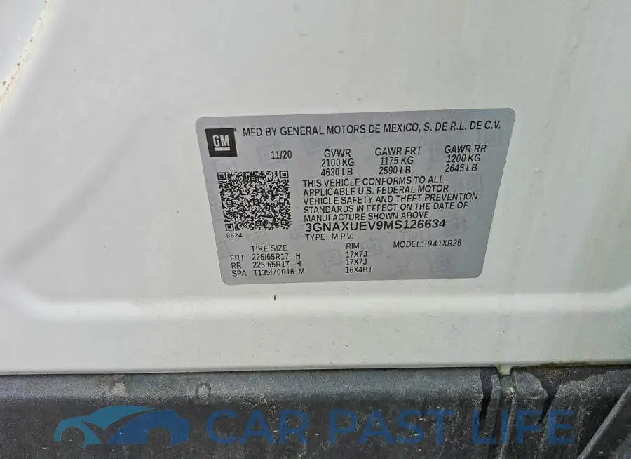 3GNAXUEV9MS126634# 13