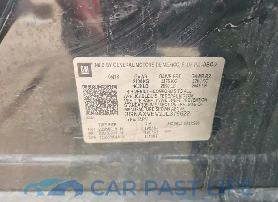 3GNAXVEV1JL379622# 12