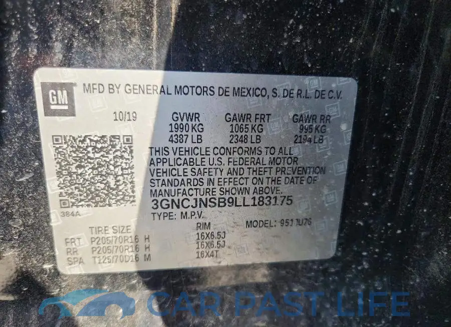 3GNCJNSB9LL183175# 14