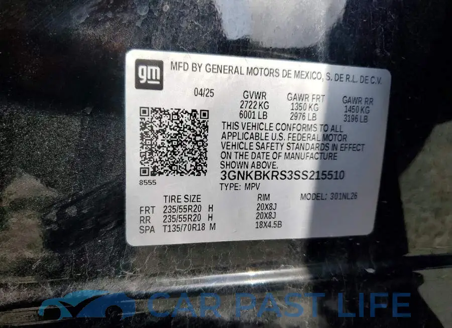 3GNKBKRS3SS215510# 13