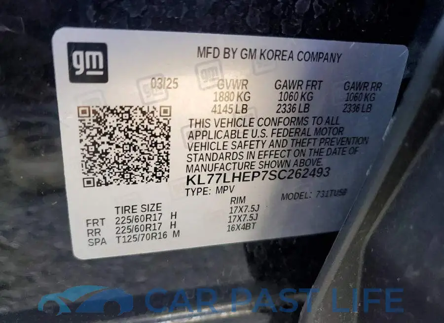 KL77LHEP7SC262493# 14