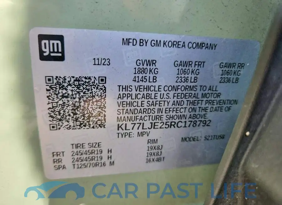 KL77LJE25RC178792# 13