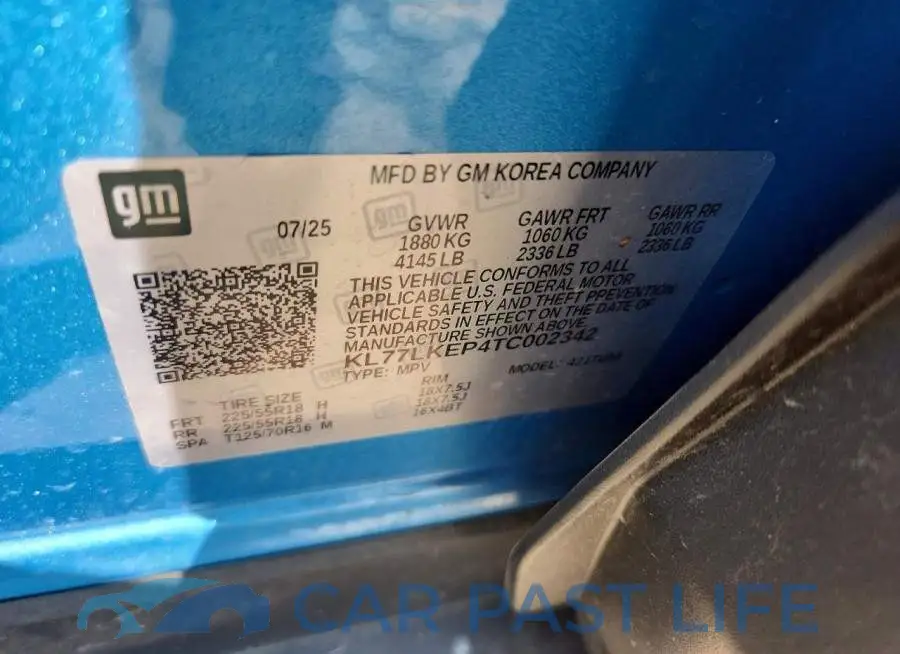 KL77LKEP4TC002342# 12