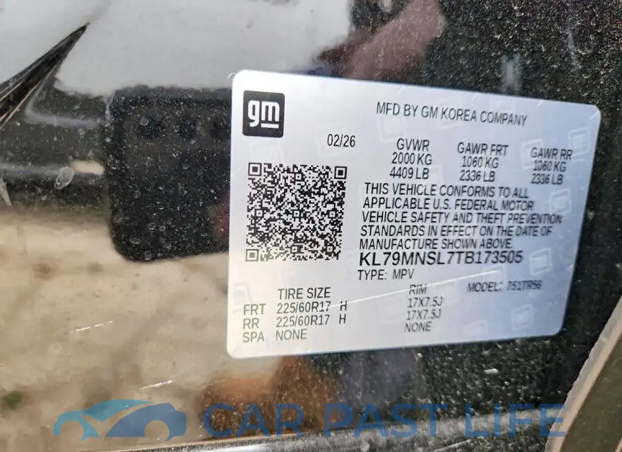 KL79MNSL7TB173505# 13