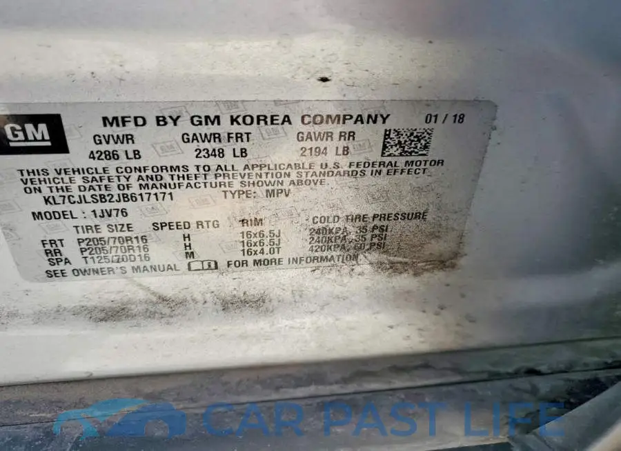 KL7CJLSB2JB617171# 13