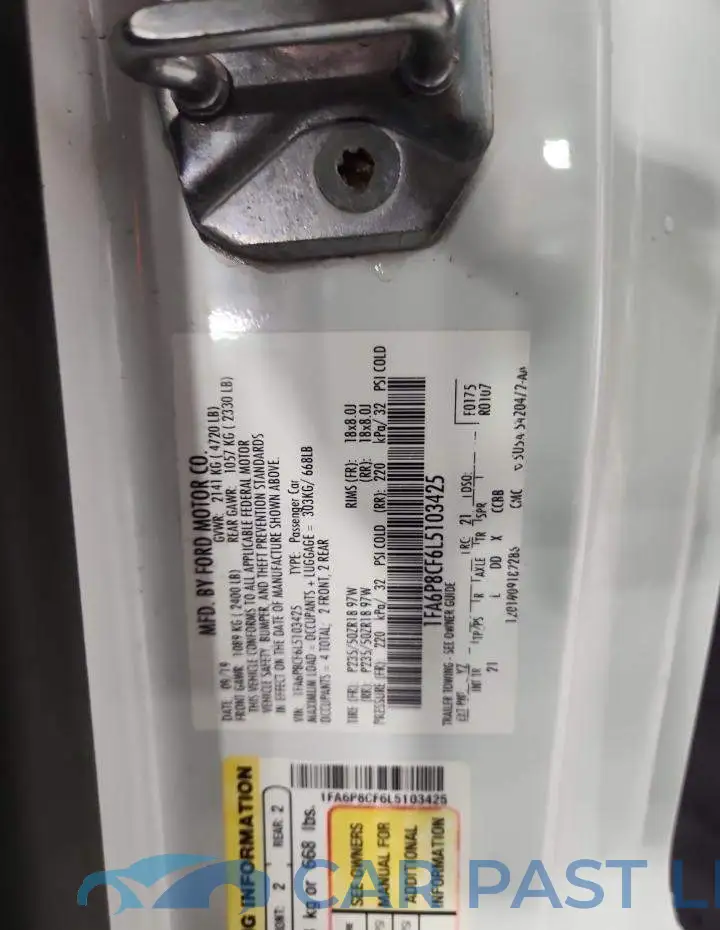 1FA6P8CF6L5103425# 12